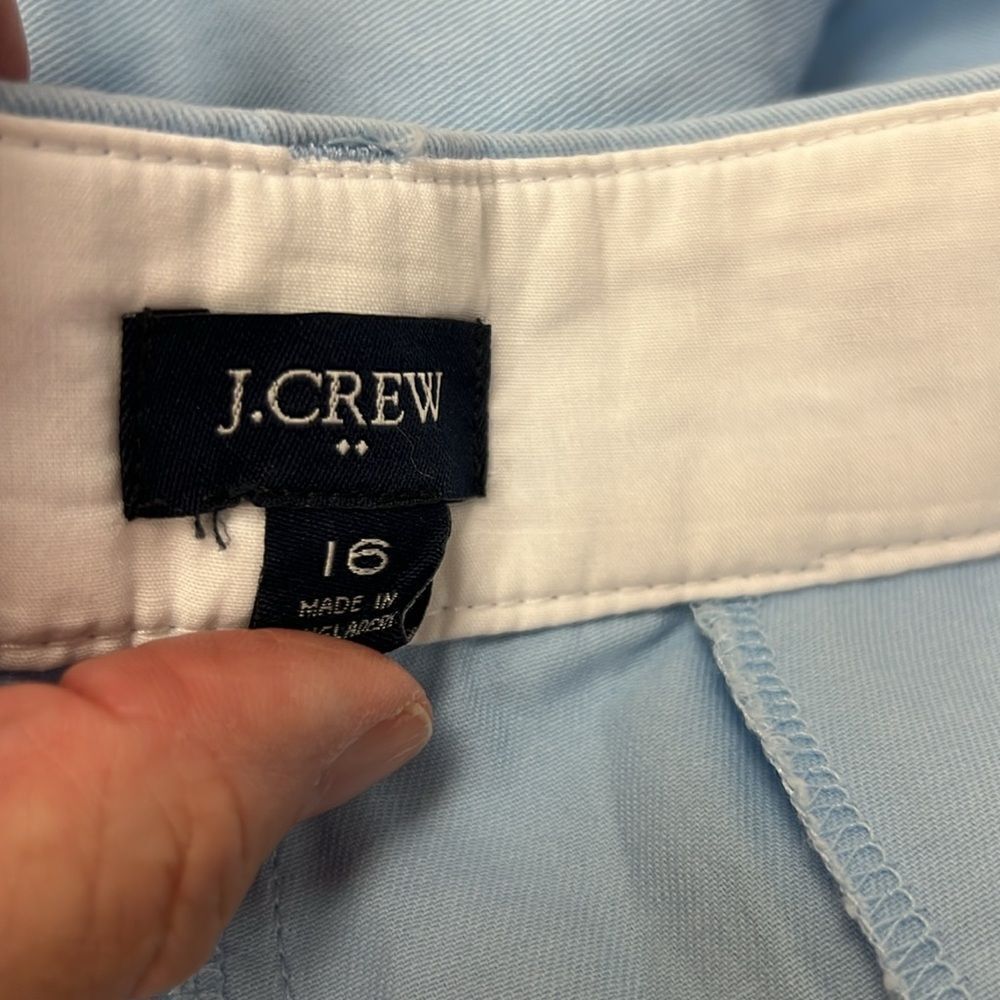 J. crew Factory BO201 Blue 7" Classic Chino Shorts New size 16 - Picture 2 of 7